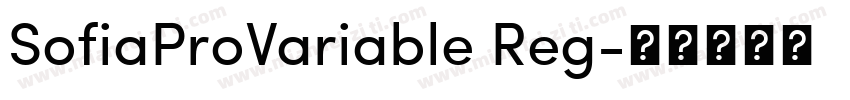 SofiaProVariable Reg字体转换